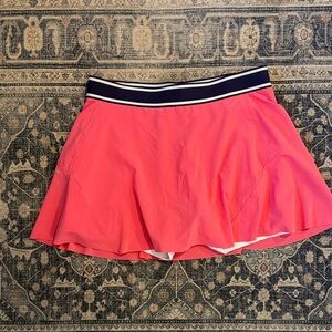 Peter Millar Pink Athletic Skirt with Navy Waistband